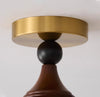 Solid wood fabric bedroom ceiling lamp