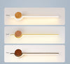 Minimalist solid wood strip LED wall light