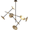 Creative golden trumpet chandelier