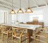 Triangular solid wood chandelier