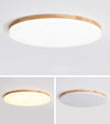 Ultra-thin solid wood LED ceiling light