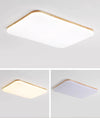 Ultra-thin solid wood LED ceiling light