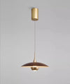 Retro walnut grain color liftable dining room chandelier