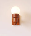 Medieval style solid wood ball wall lamp