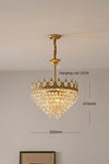 Vintage brass crystal chandelier