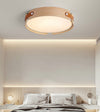 Japanese style solid wood round bedroom ceiling lamp