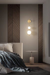 All copper sphere bedroom bedside wall lamp