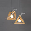 Triangular solid wood chandelier