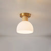 Cream style solid wood ceiling lamp