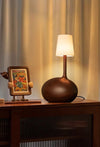 Medieval style solid wood bedroom table lamp