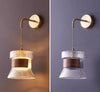 Japanese style all-copper solid wood wall lamp