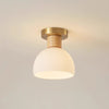 Cream style solid wood ceiling lamp