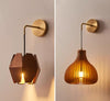 Japanese style all-copper solid wood wall lamp