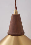 All copper solid wood wall lamp