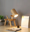 Japanese style log creative table lamp