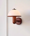 Solid Wood Mushroom Wall Lamp