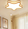 LED children's room solid wood ceiling lamp