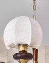 French solid wood fabric chandelier