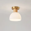 Cream style solid wood ceiling lamp