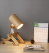 Japanese style log creative table lamp