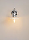 French retro glass bedroom bedside corridor wall lamp