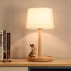 Japanese style solid wood bedside table lamp