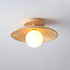 Japanese solid wood corridor aisle ceiling lamp