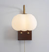 Creative cotton shape solid wood wall lamp