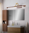 Foldable wood grain color LED mirror front wall lamp