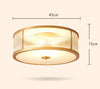 Copper bedroom ceiling lamp