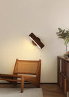 Solid wood LED wall light