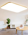 Ultra-thin solid wood LED ceiling light