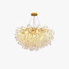 French light luxury glass living room chandelier