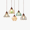 Wabi-sabi style bedroom bedside French glass restaurant small chandelier