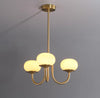 Cream Bauhaus Glass Chandelier