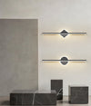 Creative geometric long strip mirror front wall lamp