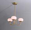 Cream Bauhaus Glass Chandelier