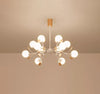 Cream Style Solid Wood Magic Bean Chandelier