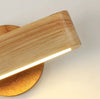 Solid wood LED wall light