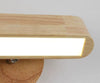 Solid wood LED wall light