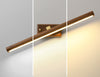 Solid wood long mirror front wall lamp