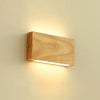 Japanese style LED solid wood wall lamp