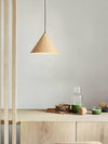 Simple wood grain chandelier