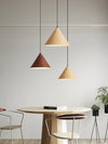 Simple wood grain chandelier