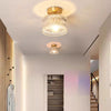 Copper glass corridor ceiling lamp