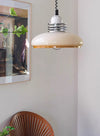 Retractable glass dining pendant light