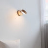 Rotatable bedroom solid wood wall lamp