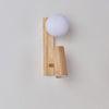 Nordic solid wood bedroom wall lamp