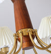 All copper vintage chandelier walnut grain lamp