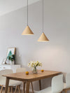 Simple wood grain chandelier